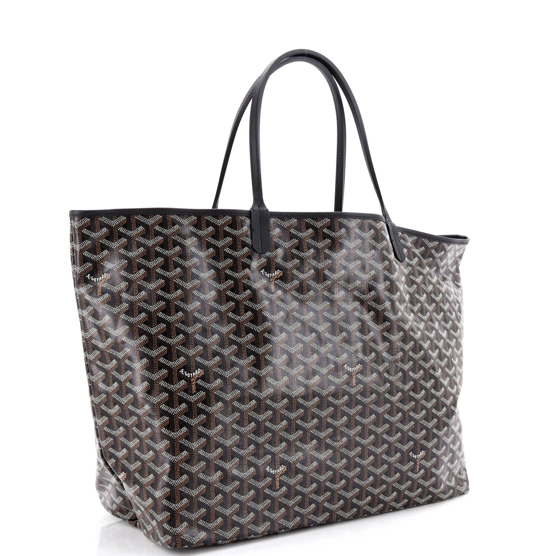 Pre-Owned Goyard Saint Louis Tote Coated Canvas GM, Alternate, color, Black