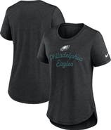 Nike Women's Nike Black Philadelphia Eagles Script Tri-Blend T-Shirt