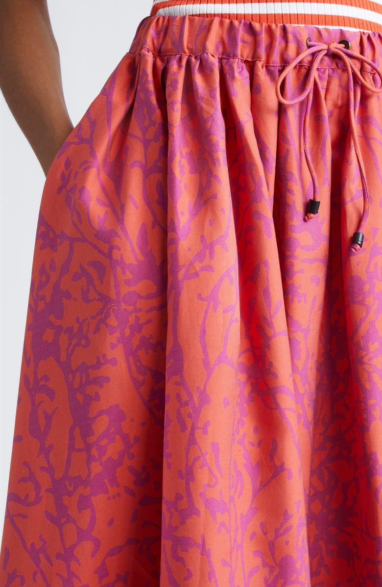 Max Mara Berlina Jacquard Cotton & Silk Midi Skirt, Alternate, color,