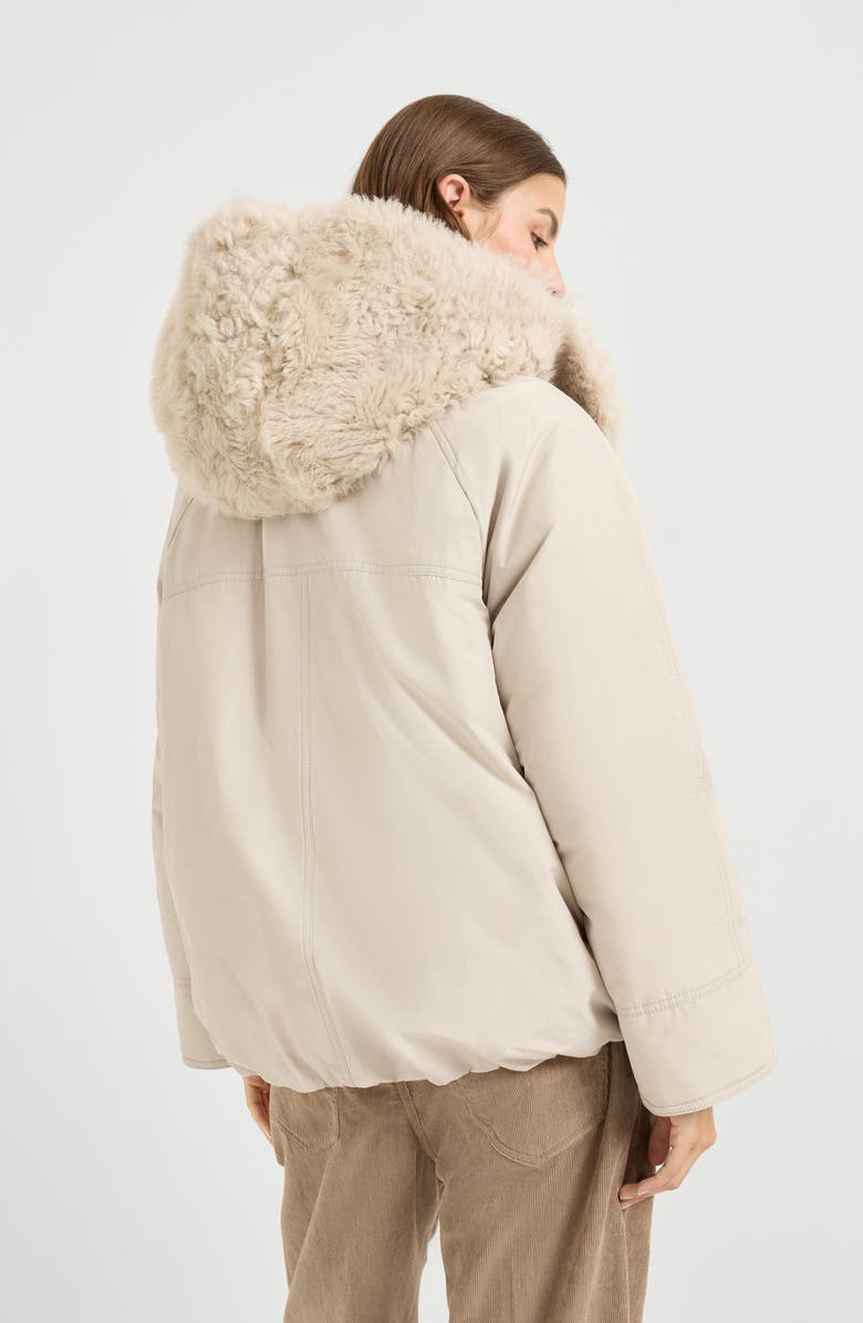 Brunello Cucinelli Water-resistant down parka, Alternate, color, Light Grey