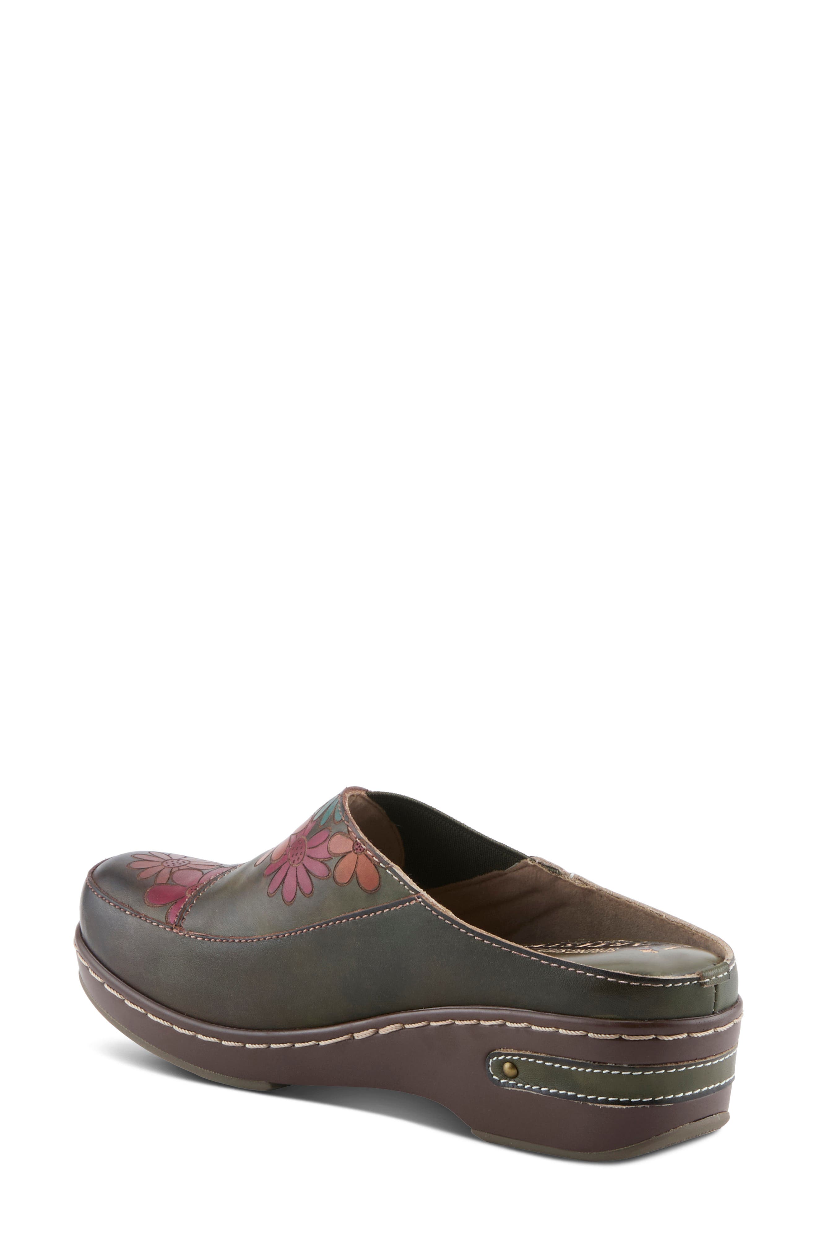 Chino Dazis Leather Mule, Alternate, color, OLIVE MULTI