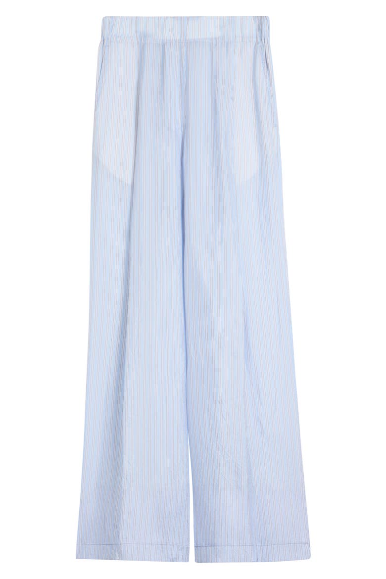 Pila Super Compact Stripe Supima® Cotton Poplin Wide Leg Pants, Alternate, color, LIGHT BLUE