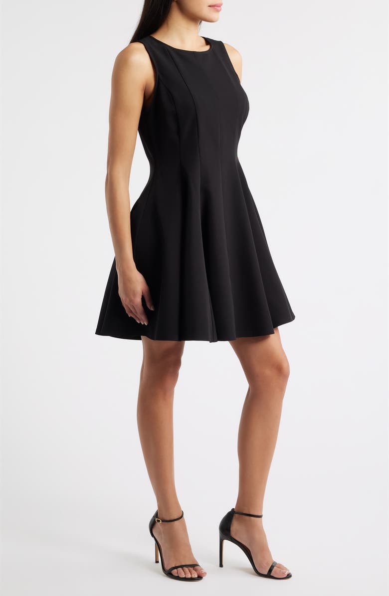 CeCe Skater Minidress, Alternate, color, Rich Black