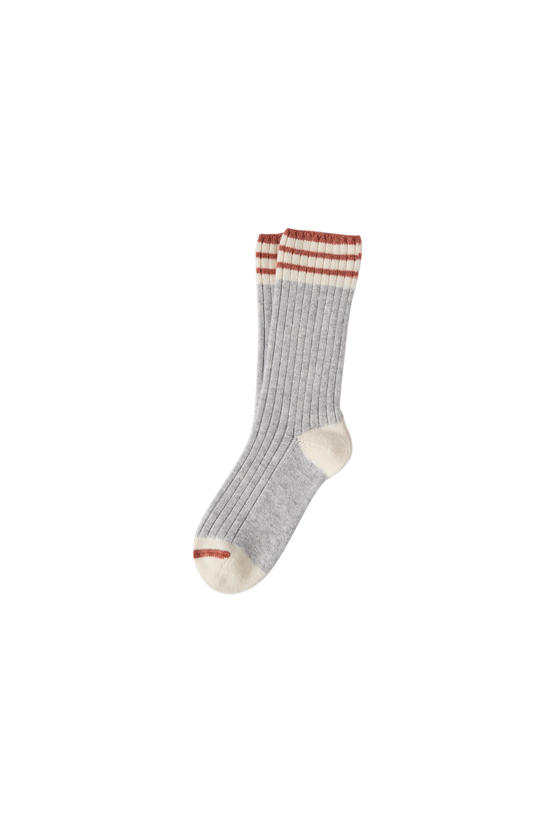 Cashmere rib knit socks, Alternate, color, Light Grey
