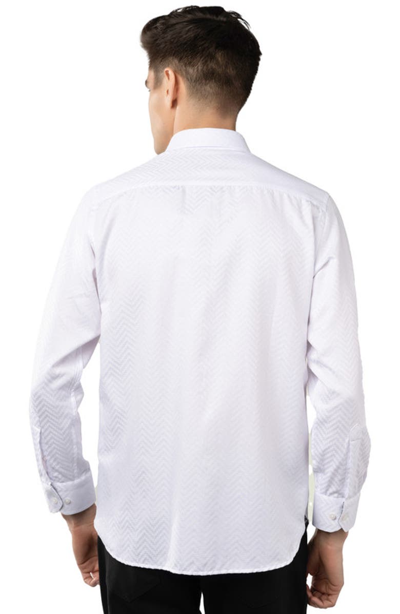 Luchiano Visconti Jacquard Tetris Box Shirt, Alternate, color, 