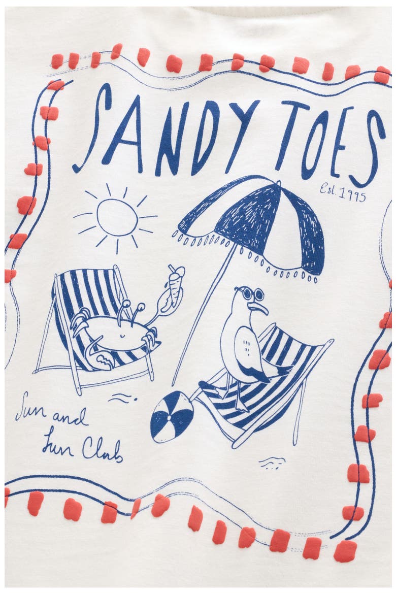 Kids' Sandy Toes Graphic T-Shirt, Alternate, color, WHITE