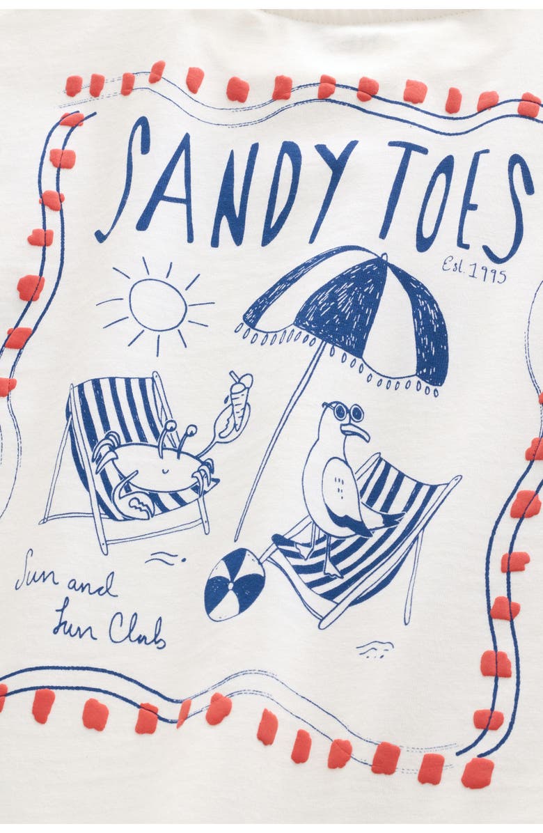 NEXT Kids' Sandy Toes Graphic T-Shirt, Alternate, color, White