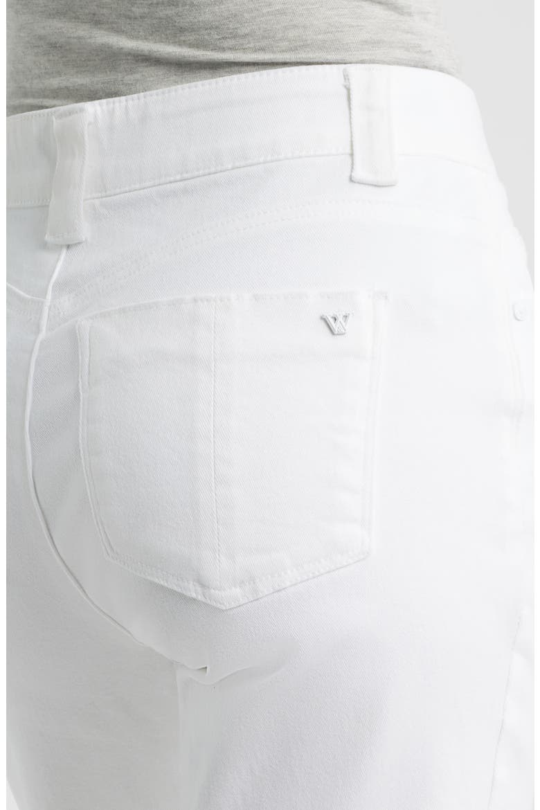 Frayed Cuffed High Waist Boyfriend Jeans, Alternate, color, OPTIC WHITE