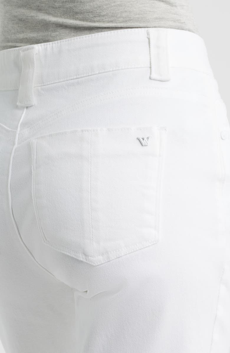 Wit 
Wisdom Frayed Cuffed High Waist Boyfriend Jeans, Alternate, color, Optic White