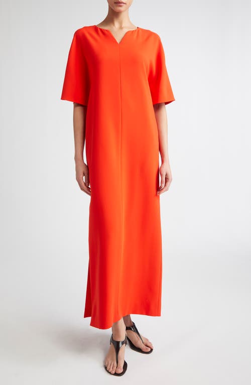 Fforme Naio Silk Cady Column Dress In Orange