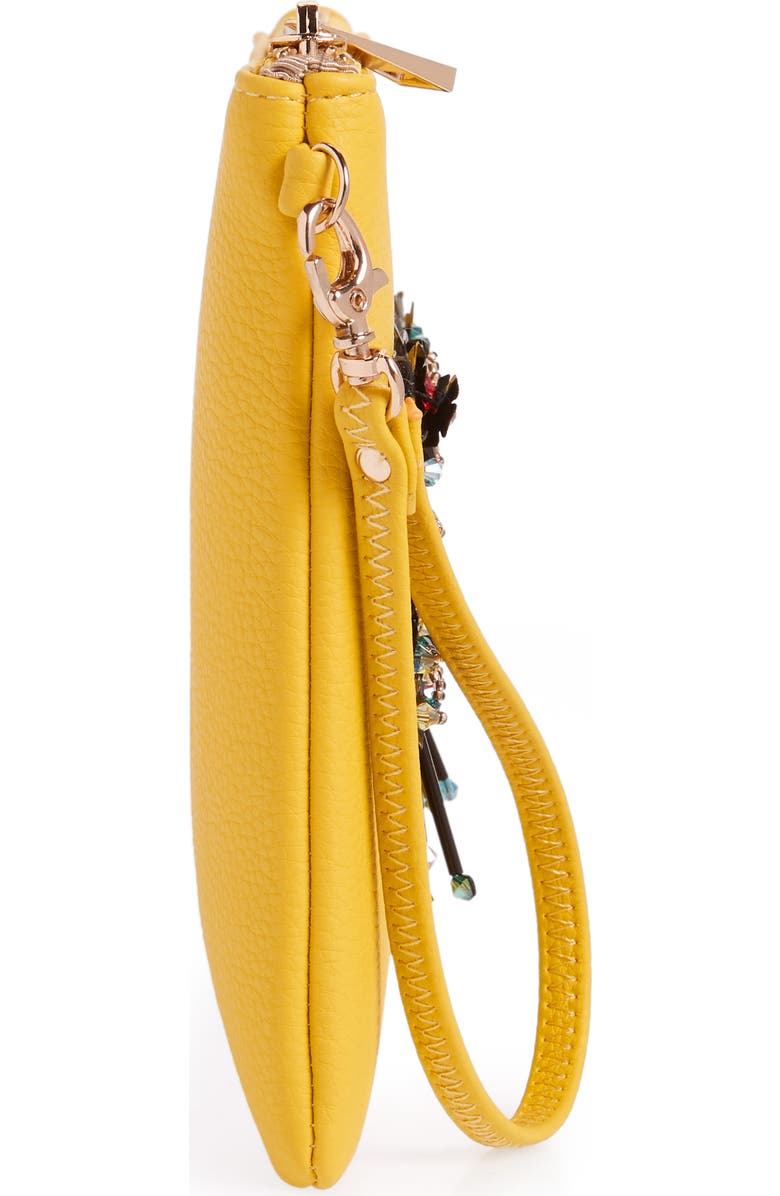 Sondra Roberts Love Embellished Faux Leather Wristlet, Alternate, color,