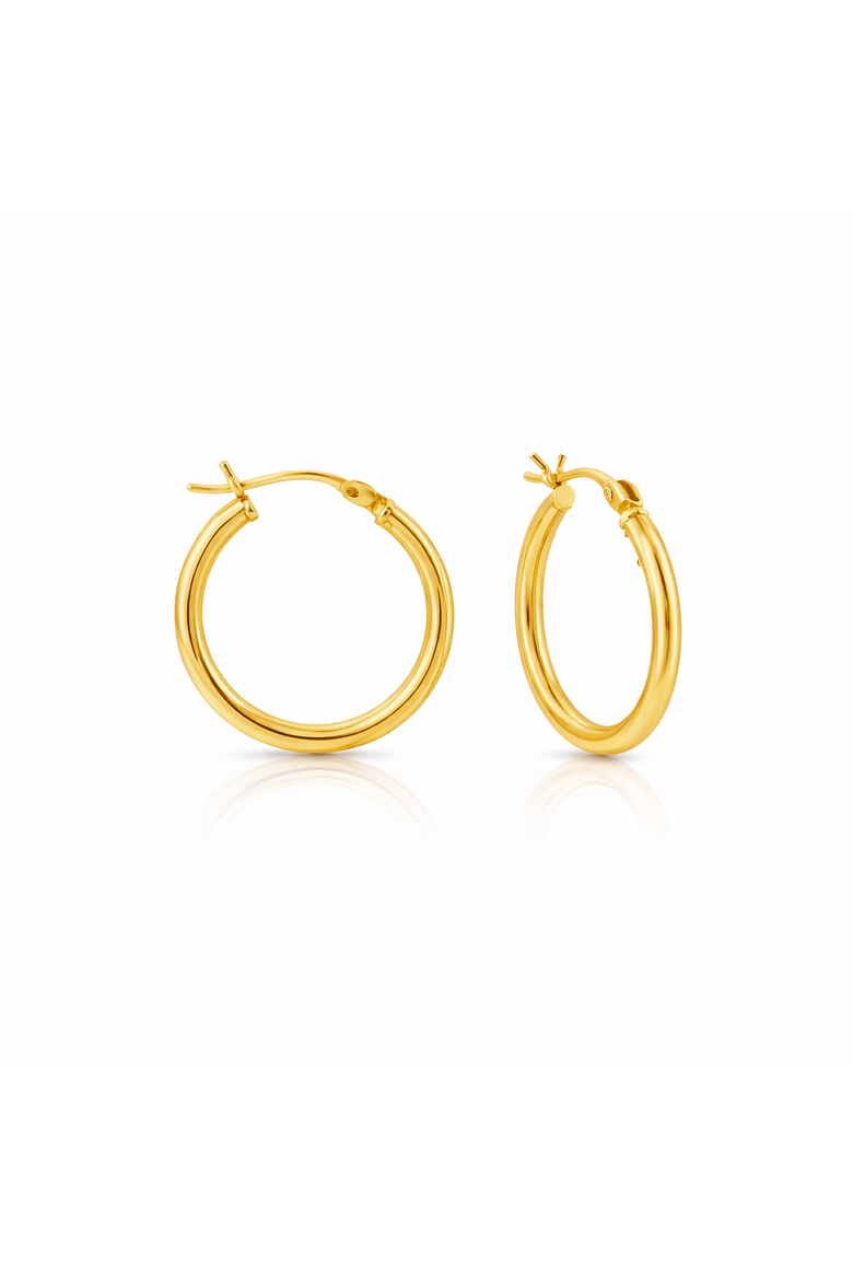 14K Gold Small 20MM Hoop Earrings, Main, color, Gold