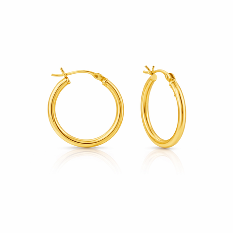 14K Gold Small 20MM Hoop Earrings