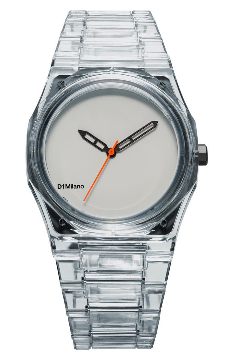 D1 Milano Exp_Riviera Bracelet Watch, 39mm, Main, color, Transparent Light Blue