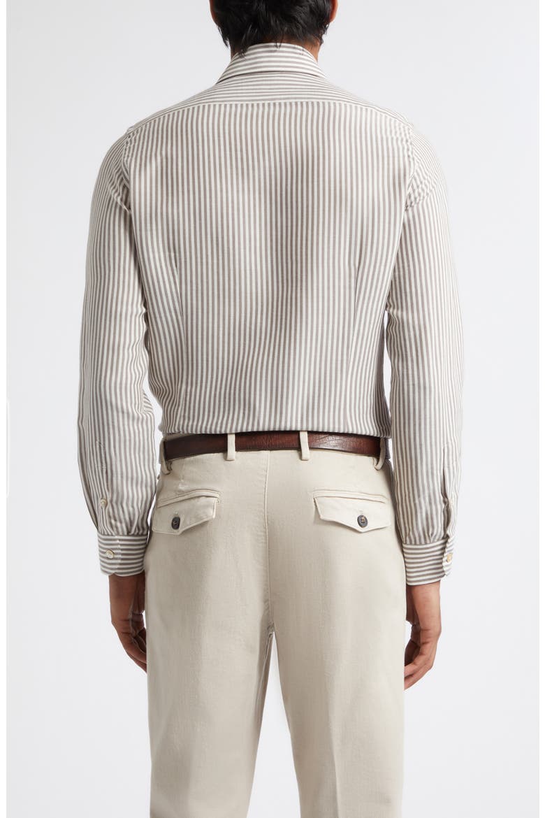 Dandy Stripe Button-Up Shirt, Alternate, color, 05 BROWN
