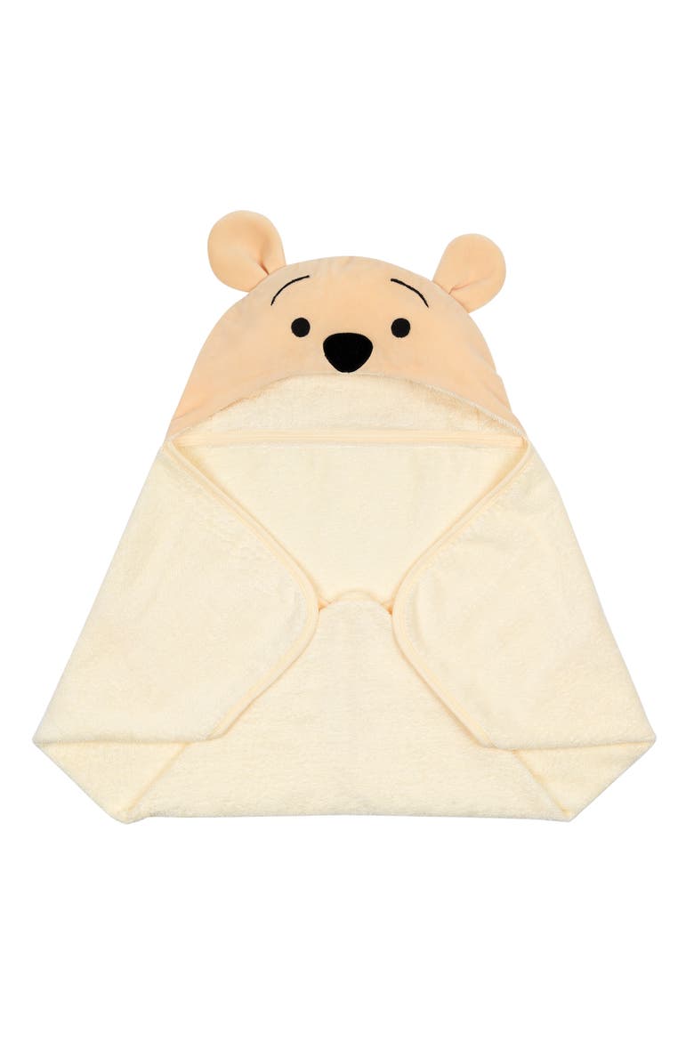 Disney Baby Winnie the Pooh Cotton Hooded Baby Bath Towel, Alternate, color, Tan