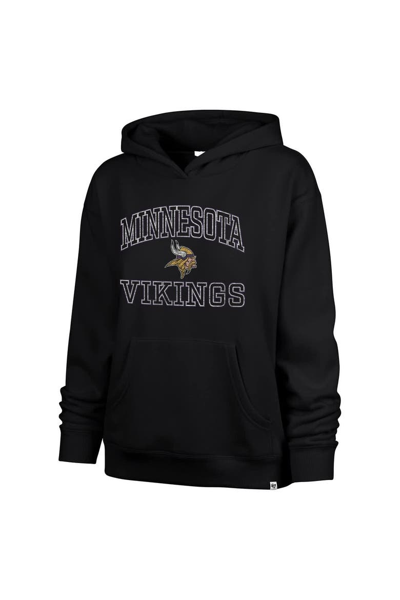 Women's '47  Black Minnesota Vikings Clarity Naomi Pullover Hoodie, Alternate, color, Black