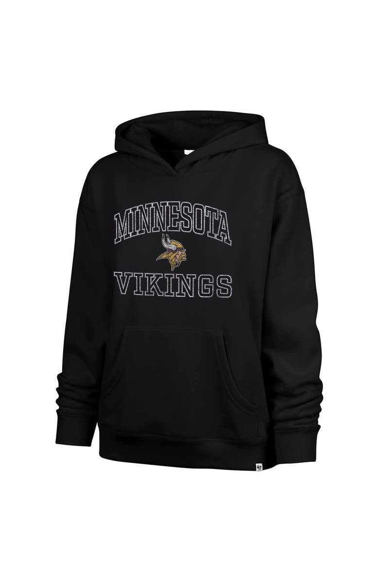 '47 Women's '47  Black Minnesota Vikings Clarity Naomi Pullover Hoodie, Alternate, color, Black