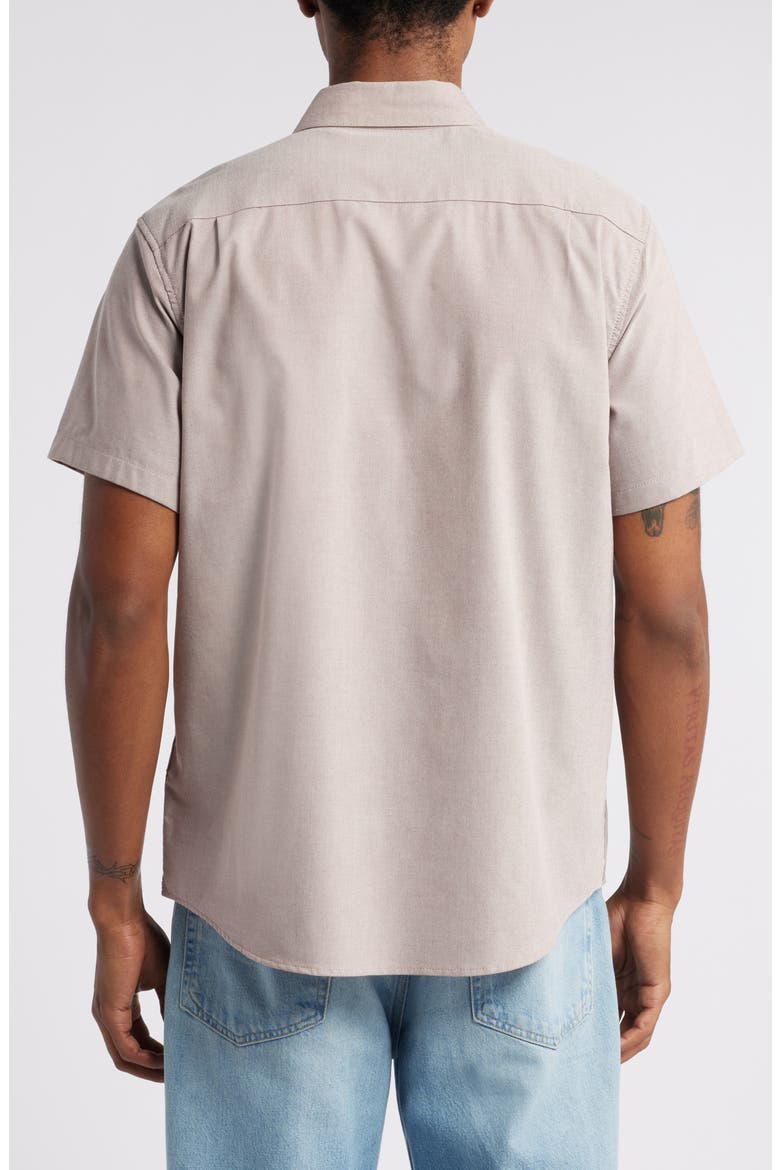 That'll Do Short Sleeve Stretch Button-Down Shirt, Alternate, color, RED EARTH