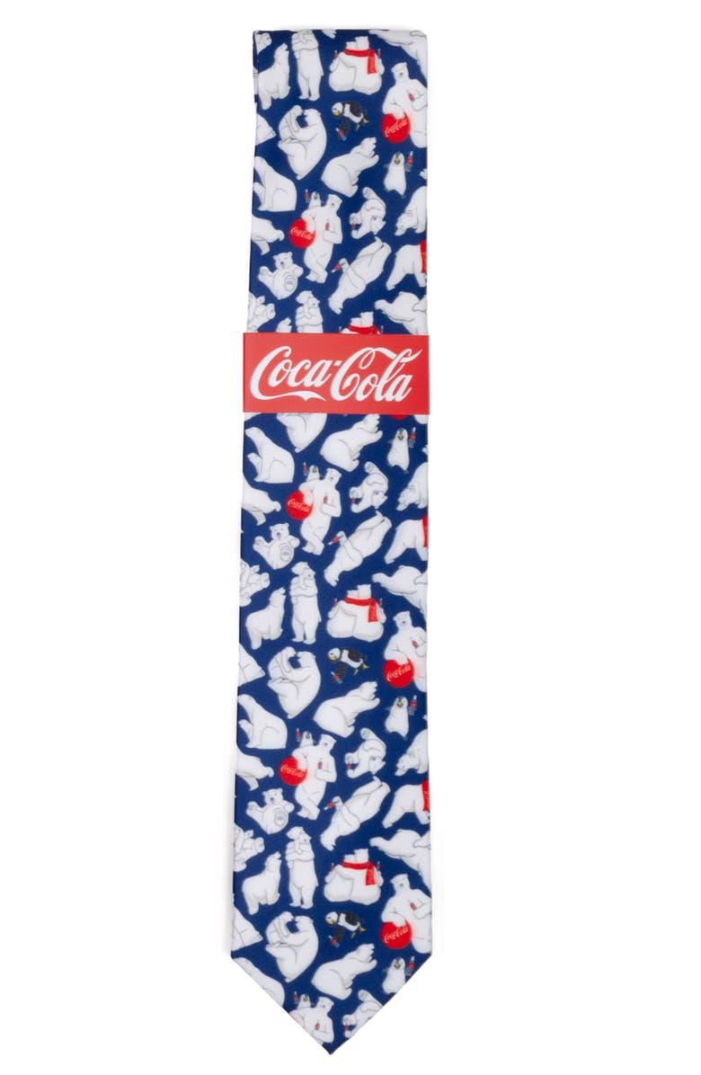 Cufflinks, Inc. Coca-Cola<sup>®</sup> Polar Bear Navy Blue Tie, Alternate, color, Navy