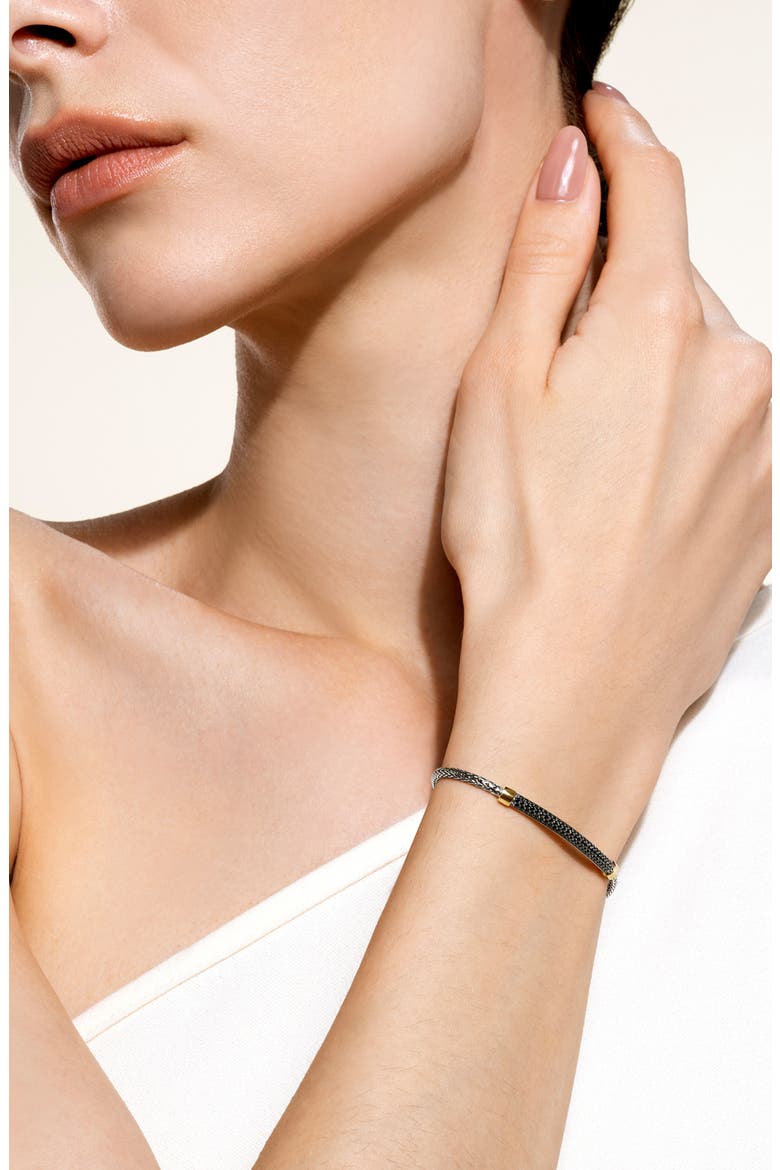 JH Essentials Sapphire Pavé Bracelet, Alternate, color, SILVER/ GOLD/ BLACK SAPPHIRE