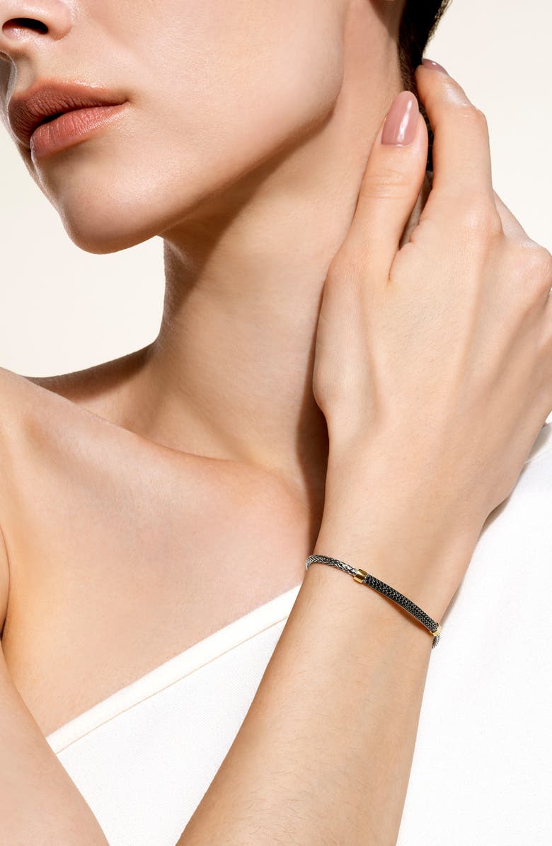 John Hardy JH Essentials Sapphire Pavé Bracelet, Alternate, color, Silver/ Gold/ Black Sapphire