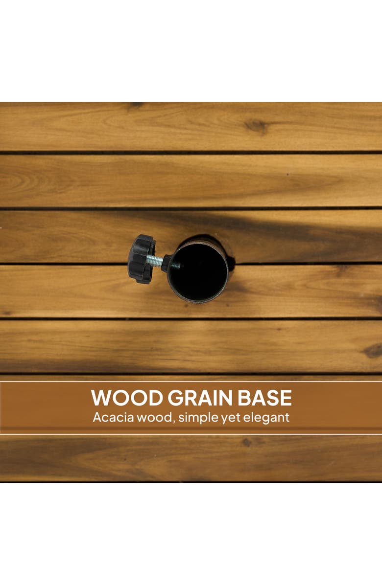 Outsunny Patio Umbrella Base, Alternate, color, Teak