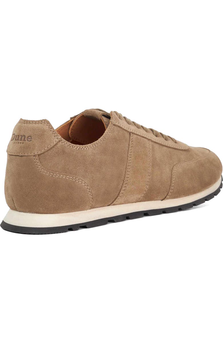 Dune London Treyson Suede Low Top Runner Sneaker, Alternate, color, Taupe