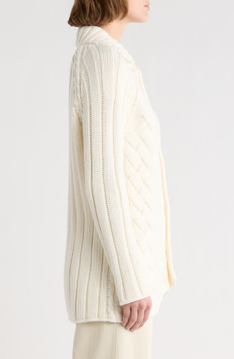 Frank & Eileen Cotswolds Cable Stitch Cotton Cardigan, Alternate, color, Ivory