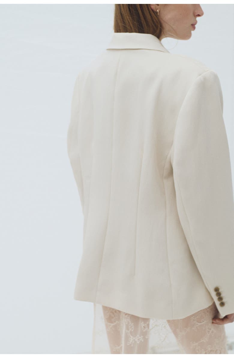 H&M Double-breasted Blazer, Alternate, color, Light Beige