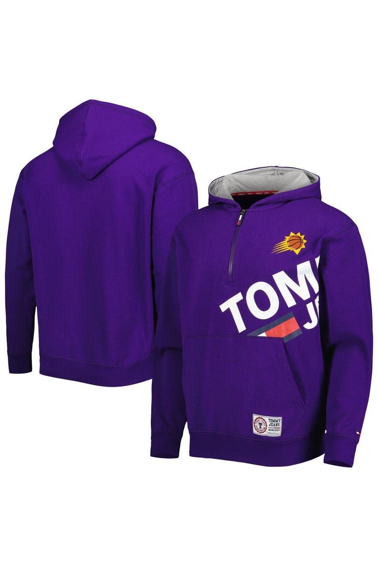 Men's Tommy Jeans Purple Phoenix Suns Bernard Half-Zip Hoodie, Main, color, Purple