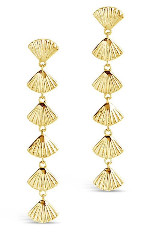 Sterling Forever Scallop Shell Linear Drop Earrings
