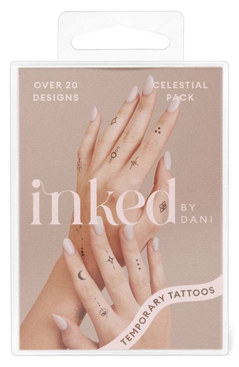 INKED by Dani Celestial Temporary Tattoos, Alternate, color, Black