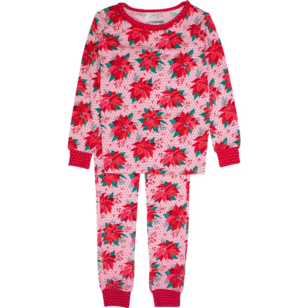 Rufflebutts Girls Softsnooze Ruffle Long Sleeve Pajama Set In Multi