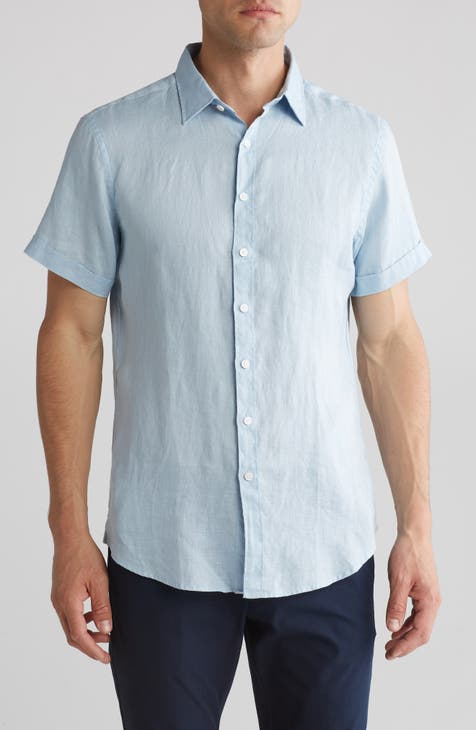 Grey Lynn Linen Short Sleeve Button-Up Shirt