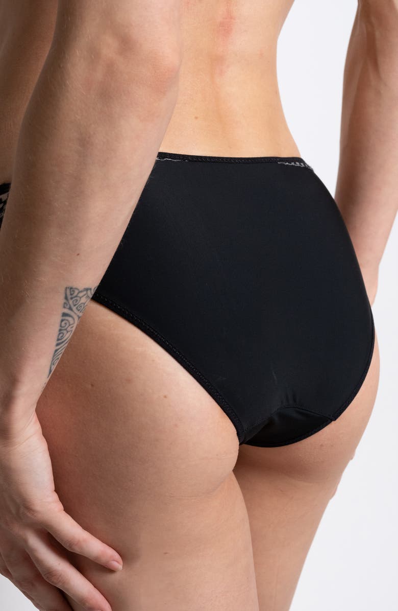 PASSIONATA Suzy Embroidered Briefs, Alternate, color, Golden Beige/ Black