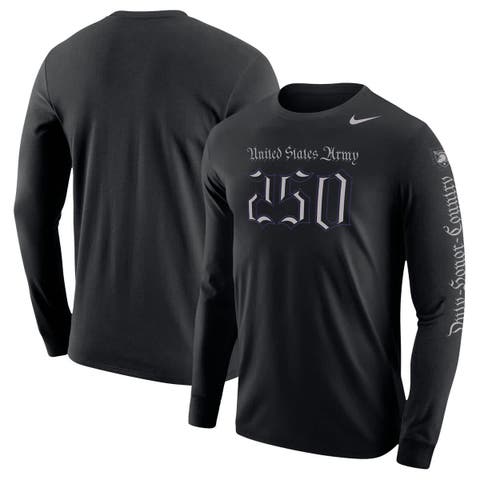 Men's Nike Black Army Black Knights Army 250 Collection Long Sleeve T-Shirt