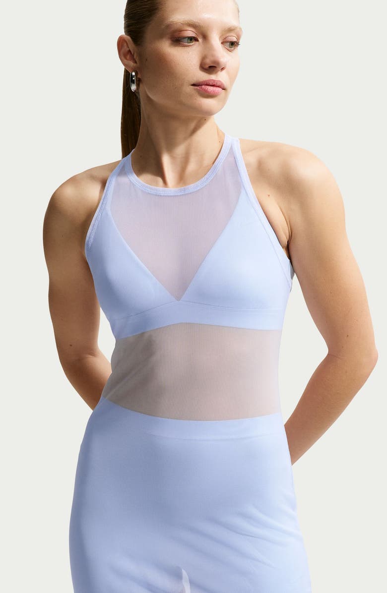 Nike Sportswear Tight Sheer Racerback Dress, Alternate, color, Hydrogen Blue/ Sail