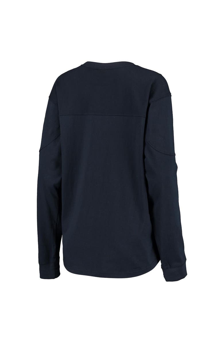 PRESSBOX Women's Pressbox Navy West Virginia Mountaineers Edith Long Sleeve T-Shirt, Alternate, color, 