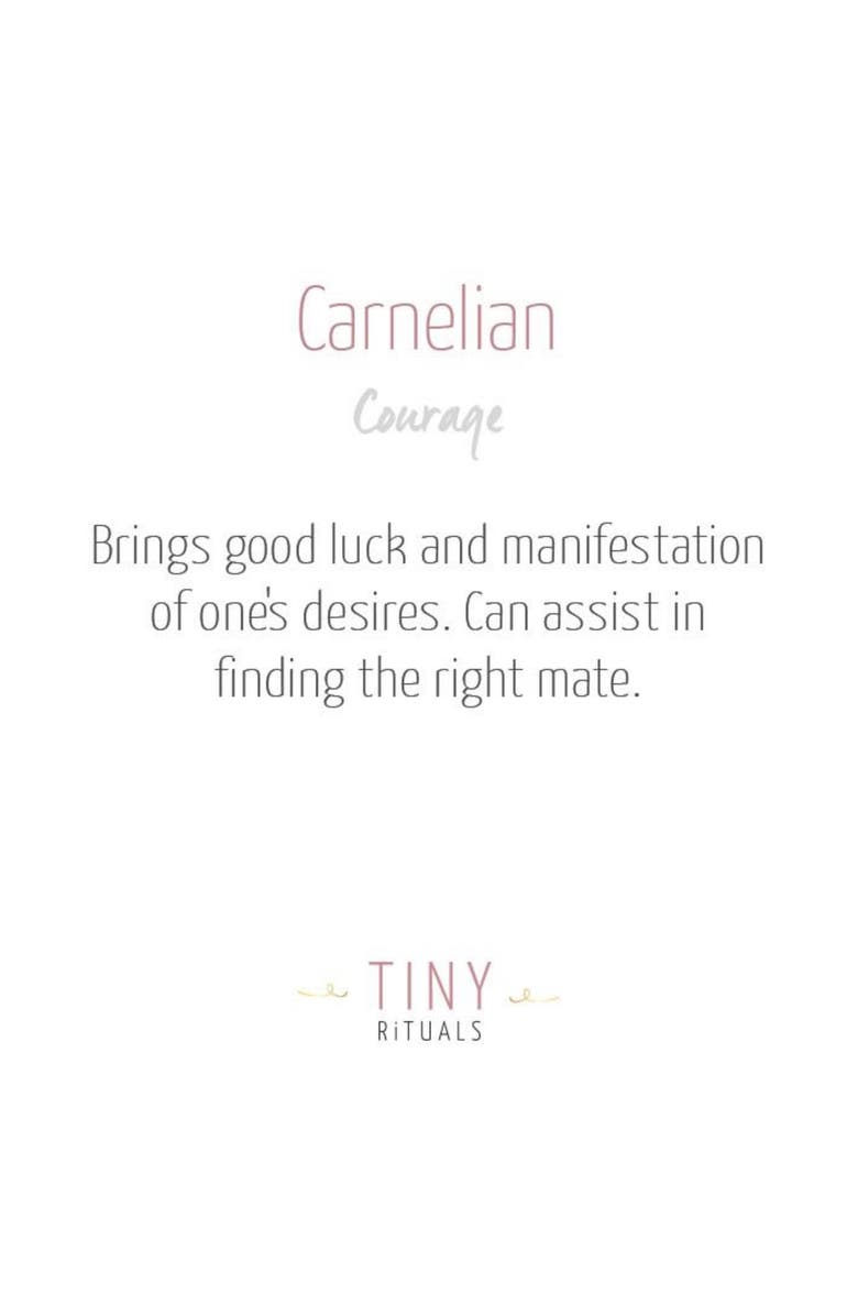 Tiny Rituals Carnelian Energy Bracelet, Alternate, color, Red / Orange