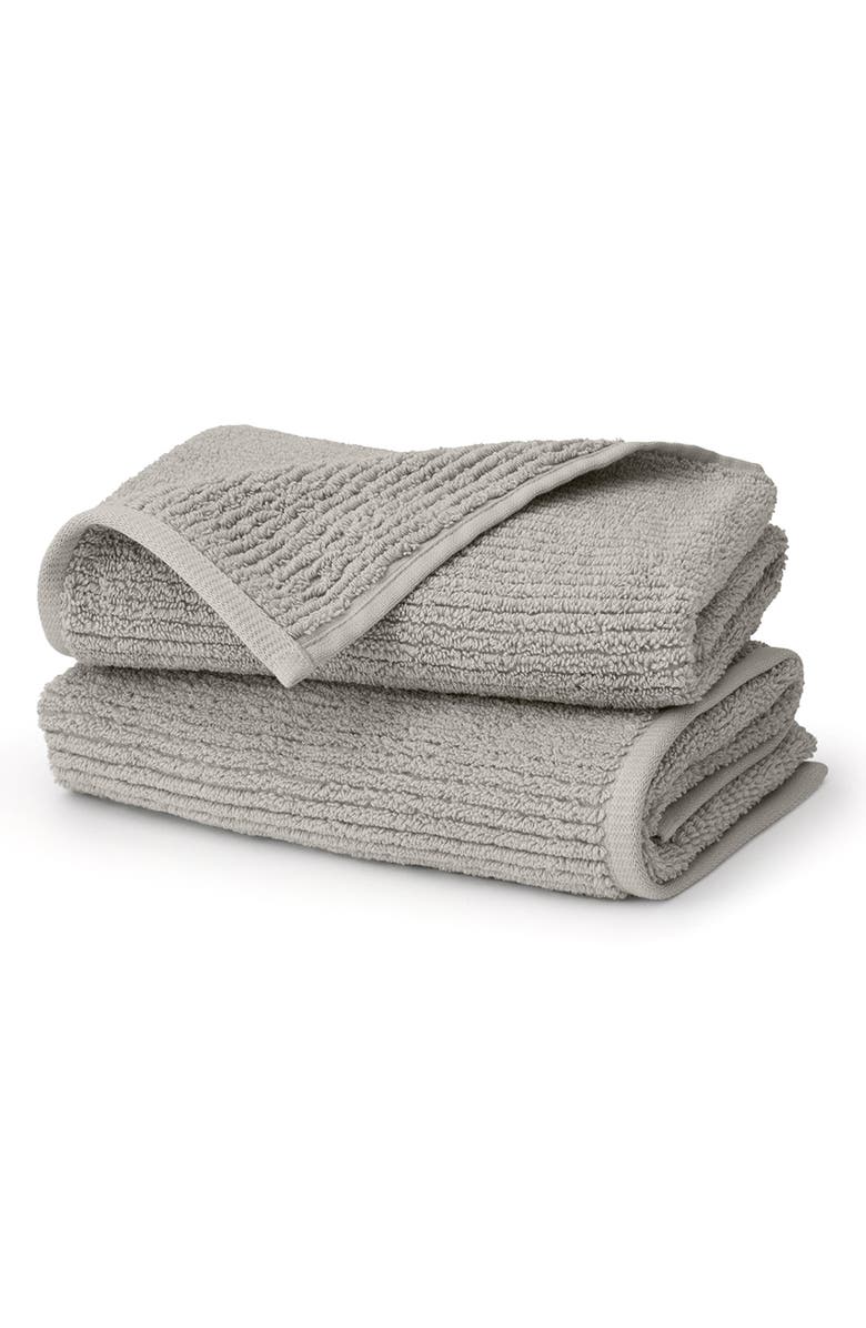 Boll & Branch Set of 2 Ribbed Organic Cotton Hand Towels, Main, color, 