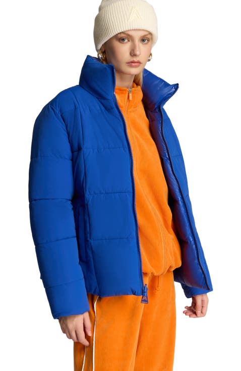 Winekka 2-in-1 Reversible Puffer with Oversized Removable Scarf