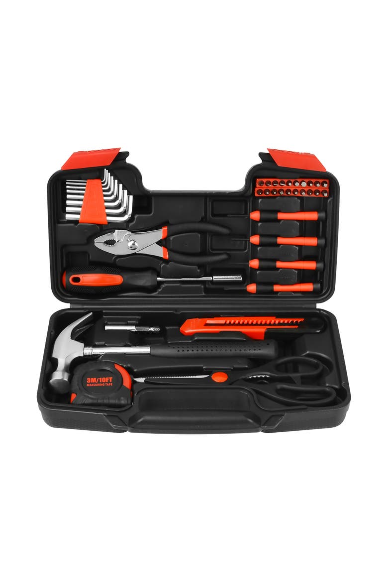 Handy Solutions 39-Piece Household Tool Kit, Main, color, Black