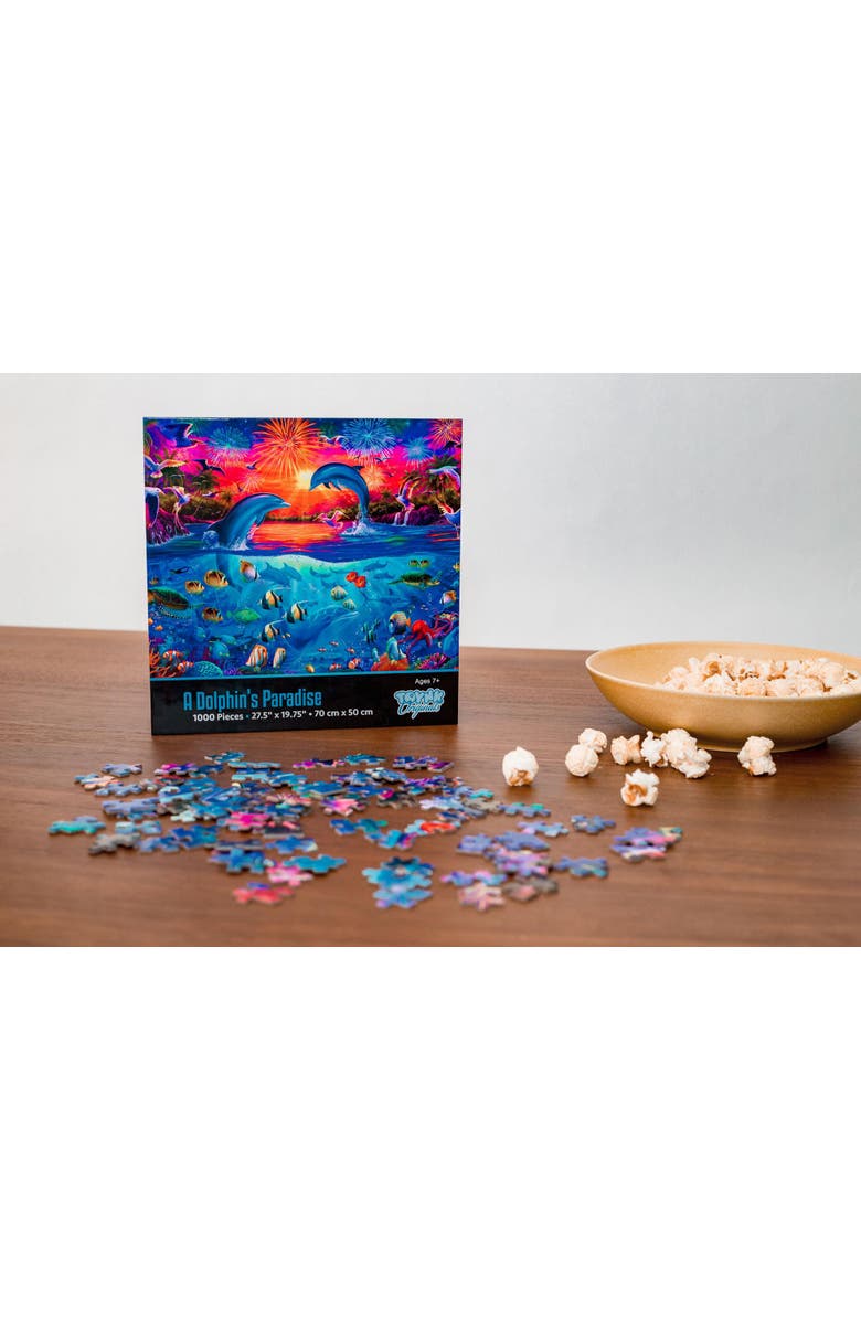 Toynk A Dolphin's Paradise Ocean Puzzle For Adults And Kids | 1000 Piece Jigsaw Puzzle, Alternate, color, Multi-Color