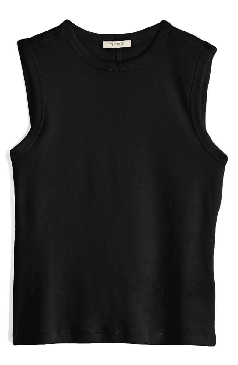 Madewell '90s Shell Tank, Alternate, color, Jet Black