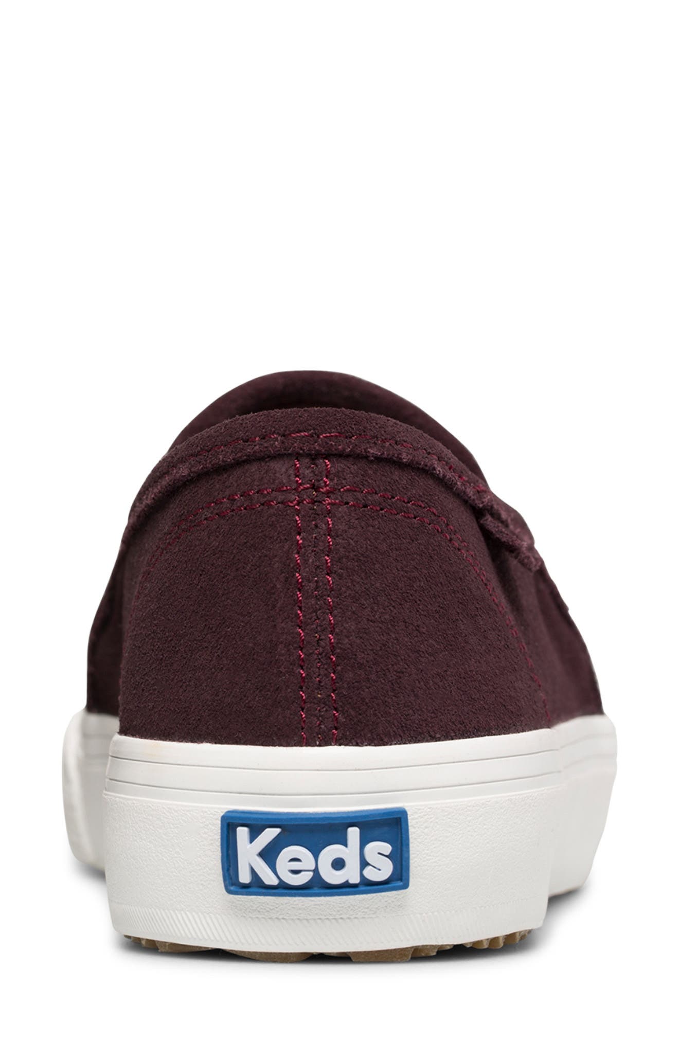 Keds<sup>®</sup> Double Decker Perforated Suede Slip-On Sneaker, Alternate, color, 