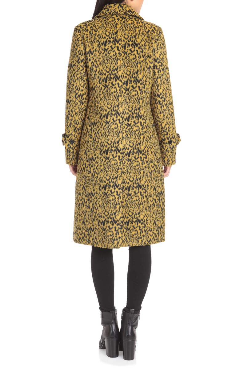 Avec Les Filles Leopard Print Long Coat, Alternate, color, 