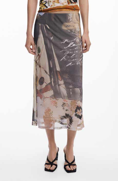 Desigual Print Midi Skirt
