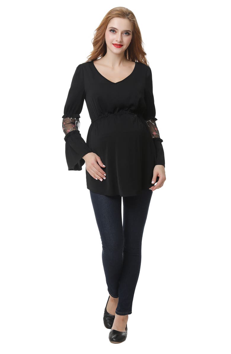 Kimi and Kai Celestia Babydoll Maternity Top, Alternate, color,