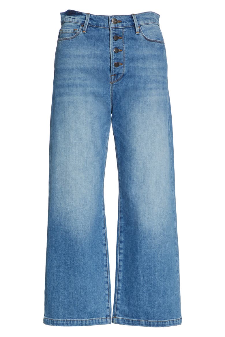 FRAME Ali Button Fly Crop Wide Leg Jeans (Women) | Nordstromrack